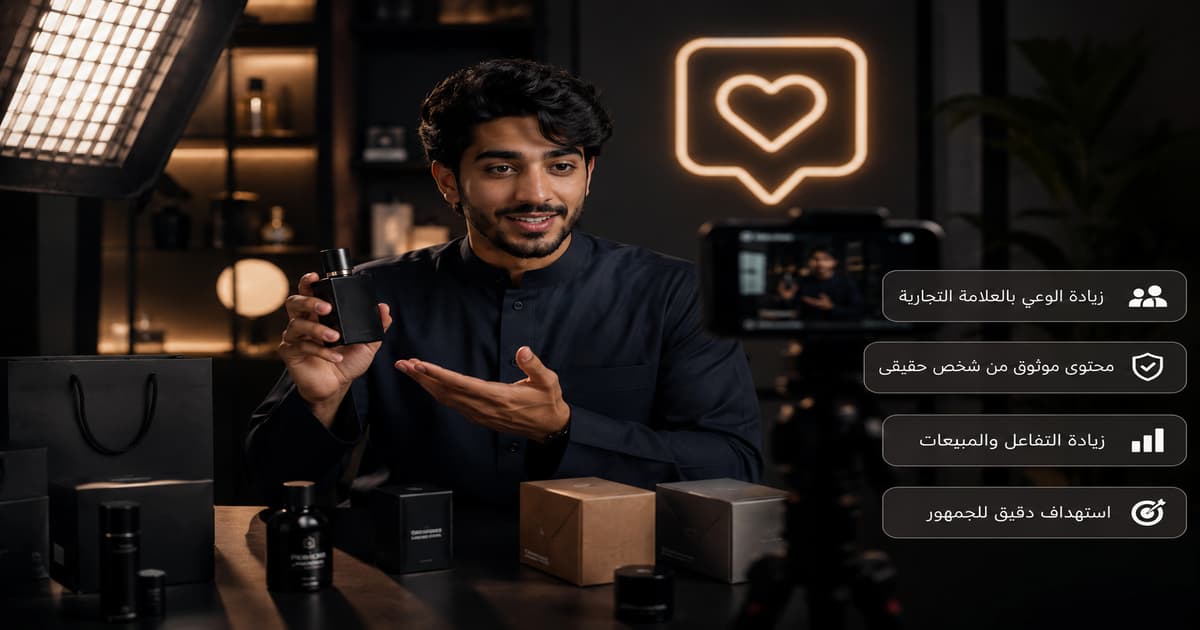 فريق تسويق يحلل حسابات المؤثرين لاختيار المؤثر المناسب في السعودية