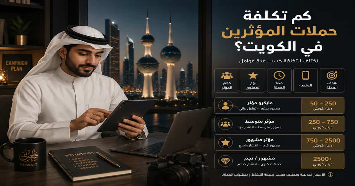 كم تكلفة حملات المؤثرين في الكويت