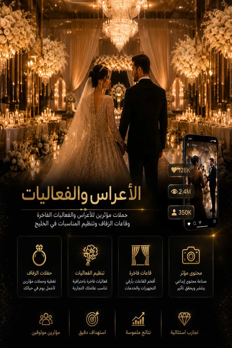 حملات مؤثرين للأعراس والفعاليات الفاخرة في الخليج